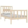 Solid wood bed frame 90x190 cm by vidaXL, Beds and slatted bases - Ref: Foro24-3104093, Price: 91,79 €, Discount: %