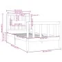 Solid wood bed frame 90x190 cm by vidaXL, Beds and slatted bases - Ref: Foro24-3104093, Price: 91,79 €, Discount: %