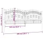 Schwarzes, beschichtetes Stahlspeer-Spitzengittertor 305x151cm von vidaXL, Gartentore - Ref: Foro24-151095, Preis: 349,11 €, ...