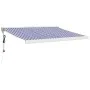 Toldo retráctil aluminio y tela azul y blanco 3,5x2,5 m by vidaXL, Awnings - Ref: Foro24-3154572, Price: 530,10 €, Discount: %