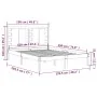 Estructura de cama madera maciza 120x190 cm de vidaXL, Camas y somieres - Ref: Foro24-3104188, Precio: 113,97 €, Descuento: %