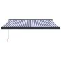 Toldo retráctil aluminio y tela azul y blanco 3x2,5 m de vidaXL, Toldos - Ref: Foro24-3154596, Precio: 549,16 €, Descuento: %