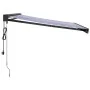 Toldo retráctil aluminio y tela azul y blanco 3x2,5 m de vidaXL, Toldos - Ref: Foro24-3154596, Precio: 549,16 €, Descuento: %