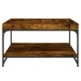 Engineered wood and iron smoke oak coffee table 80x80x45cm by vidaXL, Coffee table - Ref: Foro24-832815, Price: 61,30 €, Disc...