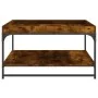 Engineered wood and iron smoke oak coffee table 80x80x45cm by vidaXL, Coffee table - Ref: Foro24-832815, Price: 61,30 €, Disc...