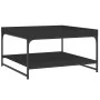 Engineered wood and black iron coffee table 80x80x45 cm by vidaXL, Coffee table - Ref: Foro24-832813, Price: 45,92 €, Discoun...