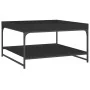 Couchtisch aus Holzwerkstoff und schwarzem Eisen, 80 x 80 x 45 cm von vidaXL, Couchtisch - Ref: Foro24-832813, Preis: 45,87 €...