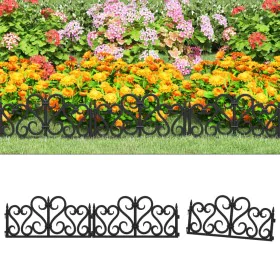 Borduras de jardín 17 unidades PP negro 10 m by vidaXL, Garden edging and edging - Ref: Foro24-318301, Price: 45,68 €, Discou...