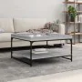 Mesa centro madera ingeniería y hierro gris Sonoma 80x80x45 cm de vidaXL, Mesas de centro - Ref: Foro24-832816, Precio: 62,23...