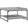 Mesa centro madera ingeniería y hierro gris Sonoma 80x80x45 cm de vidaXL, Mesas de centro - Ref: Foro24-832816, Precio: 62,23...