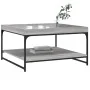 Mesa centro madera ingeniería y hierro gris Sonoma 80x80x45 cm de vidaXL, Mesas de centro - Ref: Foro24-832816, Precio: 62,23...