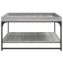 Mesa centro madera ingeniería y hierro gris Sonoma 80x80x45 cm de vidaXL, Mesas de centro - Ref: Foro24-832816, Precio: 62,23...