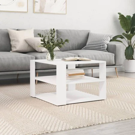 Weißer Couchtisch aus Ingenieurholz 59,5x59,5x40 cm von vidaXL, Couchtisch - Ref: Foro24-834245, Preis: 39,58 €, Rabatt: %