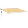 Toldo retráctil aluminio y tela blanco y amarillo 3x2,5 m de vidaXL, Toldos - Ref: Foro24-3154581, Precio: 571,42 €, Descuent...