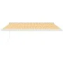 Aluminum and yellow and white fabric retractable awning 4x3 m by vidaXL, Awnings - Ref: Foro24-3154583, Price: 1,00 €, Discou...