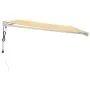 Aluminum and yellow and white fabric retractable awning 4x3 m by vidaXL, Awnings - Ref: Foro24-3154583, Price: 1,00 €, Discou...