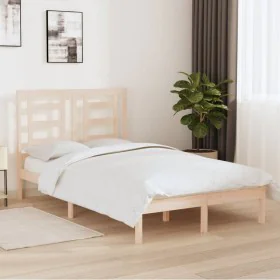 Solid wood bed frame 120x190 cm by vidaXL, Beds and slatted bases - Ref: Foro24-3104318, Price: 108,43 €, Discount: %