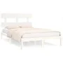 Estructura de cama madera maciza blanco 200x200 cm de vidaXL, Camas y somieres - Ref: Foro24-3104694, Precio: 134,92 €, Descu...