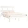 Estructura de cama madera maciza blanco 200x200 cm de vidaXL, Camas y somieres - Ref: Foro24-3104694, Precio: 134,92 €, Descu...