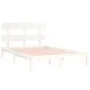 Estructura de cama madera maciza blanco 200x200 cm de vidaXL, Camas y somieres - Ref: Foro24-3104694, Precio: 134,92 €, Descu...
