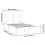 Estructura de cama madera maciza blanco 200x200 cm de vidaXL, Camas y somieres - Ref: Foro24-3104694, Precio: 134,92 €, Descu...