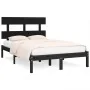 Schwarzer Massivholzbettrahmen 140x190 cm von vidaXL, Betten und Lattenroste - Ref: Foro24-3104657, Preis: 150,61 €, Rabatt: %