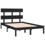 Schwarzer Massivholzbettrahmen 140x190 cm von vidaXL, Betten und Lattenroste - Ref: Foro24-3104657, Preis: 150,61 €, Rabatt: %