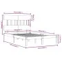 Black solid wood bed frame 200x200 cm by vidaXL, Beds and slatted bases - Ref: Foro24-3104762, Price: 156,86 €, Discount: %