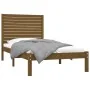 Honey brown solid wood bed frame 100x200 cm by vidaXL, Beds and slatted bases - Ref: Foro24-3104601, Price: 114,91 €, Discoun...