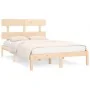 Solid wood bed frame 200x200 cm by vidaXL, Beds and slatted bases - Ref: Foro24-3104693, Price: 124,63 €, Discount: %