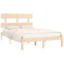 Solid wood bed frame 200x200 cm by vidaXL, Beds and slatted bases - Ref: Foro24-3104693, Price: 124,63 €, Discount: %