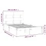 Solid wood bed frame 200x200 cm by vidaXL, Beds and slatted bases - Ref: Foro24-3104693, Price: 124,63 €, Discount: %