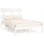 Estructura de cama madera maciza blanca 120x200 cm de vidaXL, Camas y somieres - Ref: Foro24-3104669, Precio: 107,71 €, Descu...