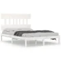 Estructura de cama madera maciza blanco 200x200 cm de vidaXL, Camas y somieres - Ref: Foro24-3104759, Precio: 136,40 €, Descu...