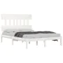 Estructura de cama madera maciza blanco 200x200 cm de vidaXL, Camas y somieres - Ref: Foro24-3104759, Precio: 136,40 €, Descu...