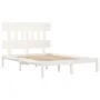 Estructura de cama madera maciza blanco 200x200 cm de vidaXL, Camas y somieres - Ref: Foro24-3104759, Precio: 136,40 €, Descu...