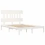 Weißer Massivholzbettrahmen 200x200 cm von vidaXL, Betten und Lattenroste - Ref: Foro24-3104759, Preis: 136,40 €, Rabatt: %