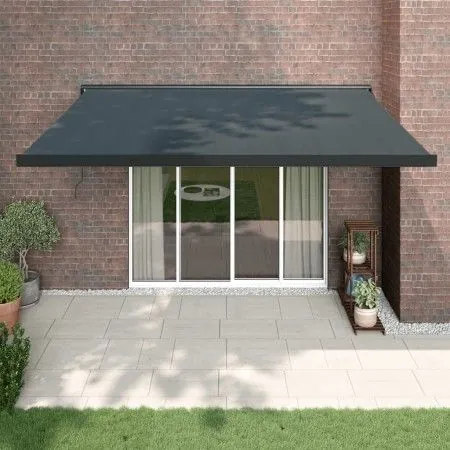 Einziehbare Markise aus Aluminium und anthrazitgrauem Stoff 4x3 m von vidaXL, Markisen - Ref: Foro24-3154613, Preis: 735,00 €...