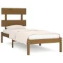 Estructura de cama madera maciza marrón miel 100x200 cm de vidaXL, Camas y somieres - Ref: Foro24-3104666, Precio: 96,90 €, D...