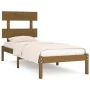 Honey brown solid wood bed frame 100x200 cm by vidaXL, Beds and slatted bases - Ref: Foro24-3104666, Price: 96,90 €, Discount: %