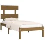 Estructura de cama madera maciza marrón miel 100x200 cm de vidaXL, Camas y somieres - Ref: Foro24-3104666, Precio: 96,90 €, D...