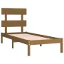 Estructura de cama madera maciza marrón miel 100x200 cm de vidaXL, Camas y somieres - Ref: Foro24-3104666, Precio: 96,90 €, D...