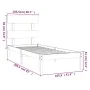 Estructura de cama madera maciza marrón miel 100x200 cm de vidaXL, Camas y somieres - Ref: Foro24-3104666, Precio: 96,90 €, D...