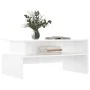 Glossy white engineered wood coffee table 90x55x42.5 cm by vidaXL, Coffee table - Ref: Foro24-834282, Price: 54,69 €, Discoun...