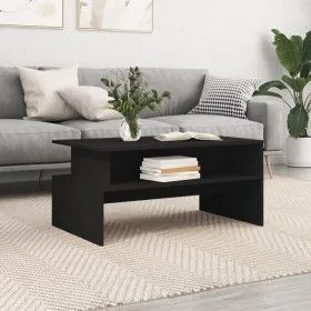 Engineered wood black coffee table 90x55x42.5 cm by vidaXL, Coffee table - Ref: Foro24-834279, Price: 50,48 €, Discount: %