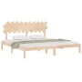 Solid wood bed frame 200x200 cm by vidaXL, Beds and slatted bases - Ref: Foro24-3104888, Price: 129,36 €, Discount: %