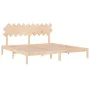 Solid wood bed frame 200x200 cm by vidaXL, Beds and slatted bases - Ref: Foro24-3104888, Price: 129,36 €, Discount: %