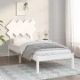 White solid wood bed frame 90x190 cm by vidaXL, Beds and slatted bases - Ref: Foro24-3104854, Price: 86,55 €, Discount: %