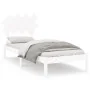White solid wood bed frame 90x190 cm by vidaXL, Beds and slatted bases - Ref: Foro24-3104854, Price: 86,55 €, Discount: %