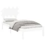 White solid wood bed frame 90x190 cm by vidaXL, Beds and slatted bases - Ref: Foro24-3104854, Price: 86,55 €, Discount: %